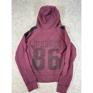 Victoria's Secret Pink Love #86 Hoodie Womens Medium Big Logo Streetwear Y2K